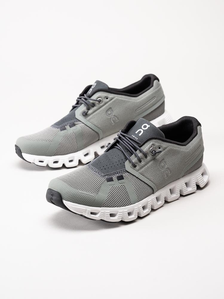 On - Cloud 5 - Gröna sportiga sneakers i textil