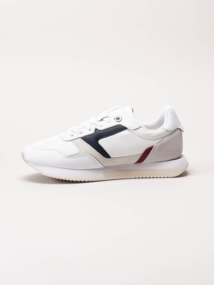 Tommy Hilfiger - Essential TH Runner - Vita sneakers i mocka och textil