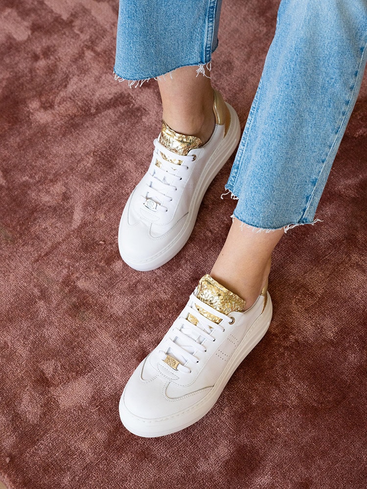 Unisa - FRAILE_23_NF - Vita sneakers i skinn
