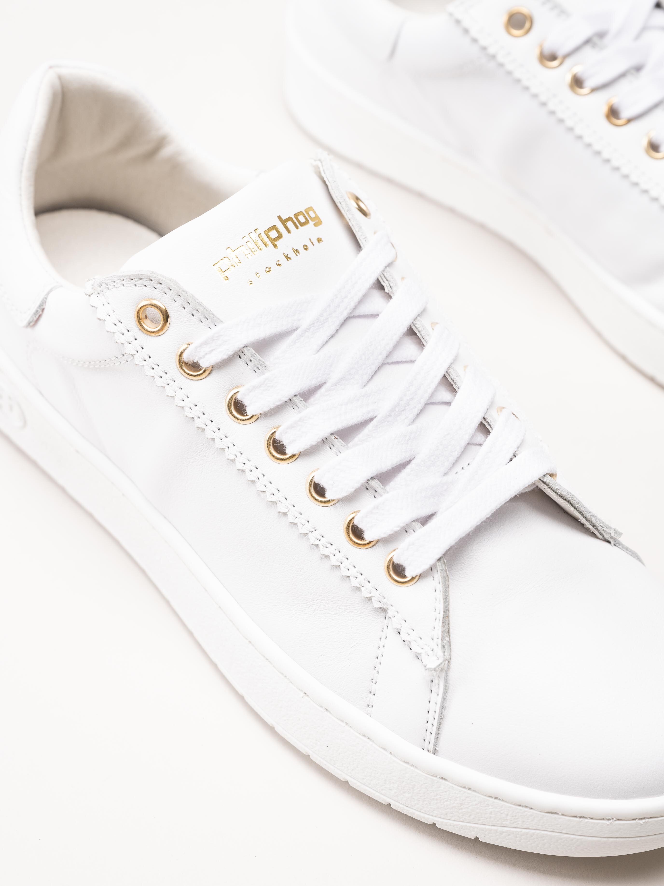 Philip Hog - Sofia - Vita sneakers i skinn