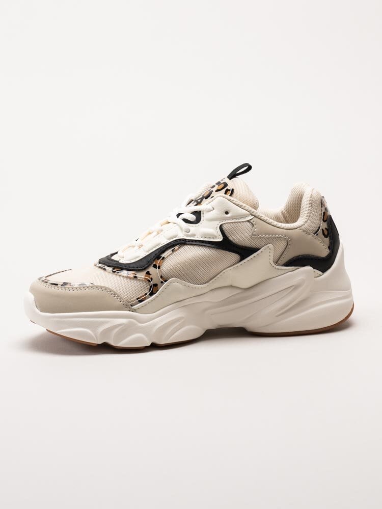 FILA - Collene CB Wmn - Beige leopardmönstrade sneakers