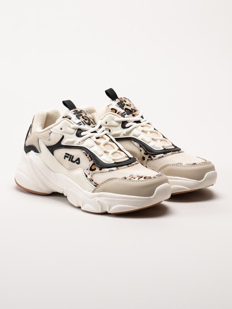 FILA - Collene CB Wmn - Beige leopardmönstrade sneakers