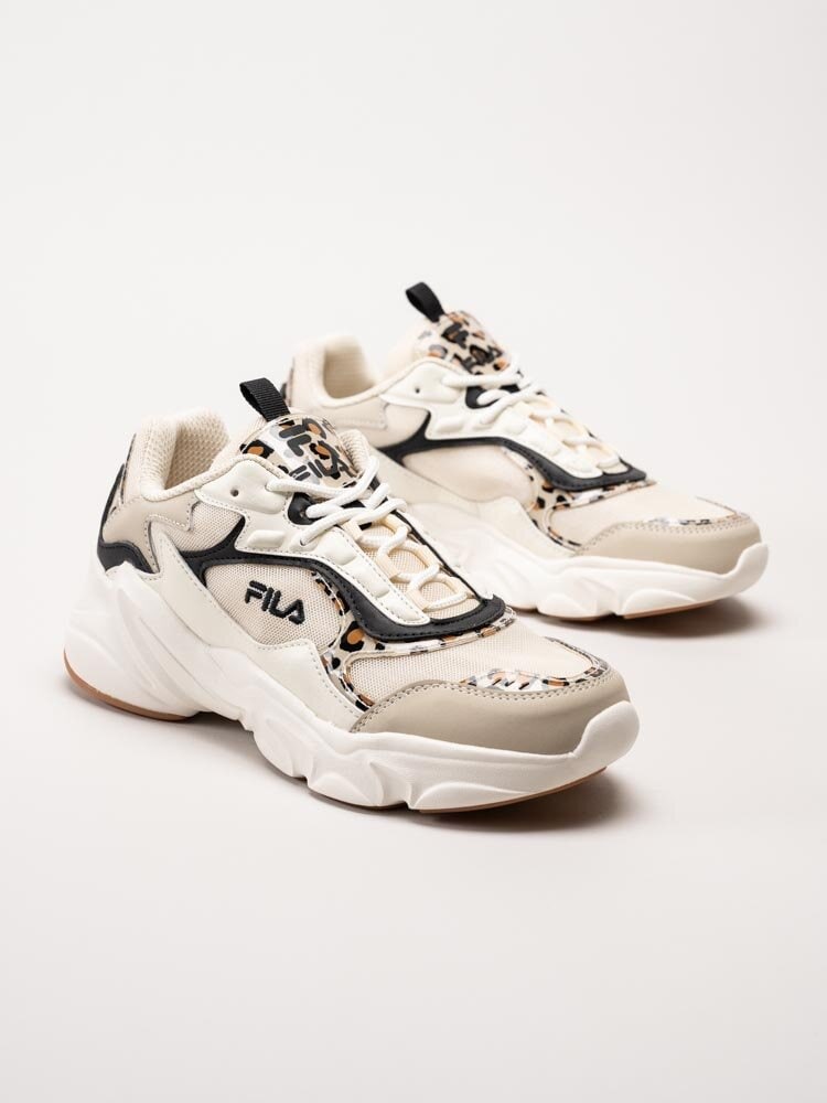 FILA - Collene CB Wmn - Beige leopardmönstrade sneakers