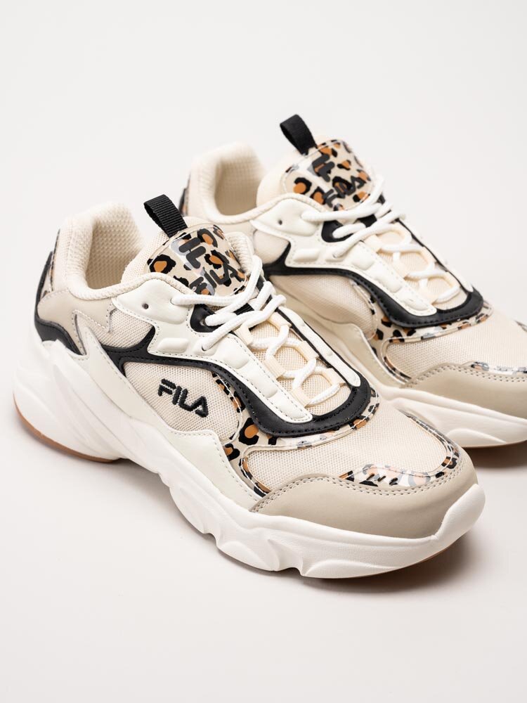 FILA - Collene CB Wmn - Beige leopardmönstrade sneakers