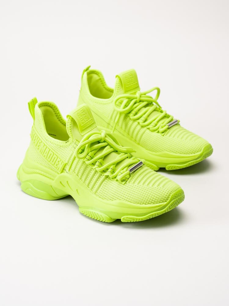 Steve Madden - Mac-E - Neongröna chunky sneakers i textil