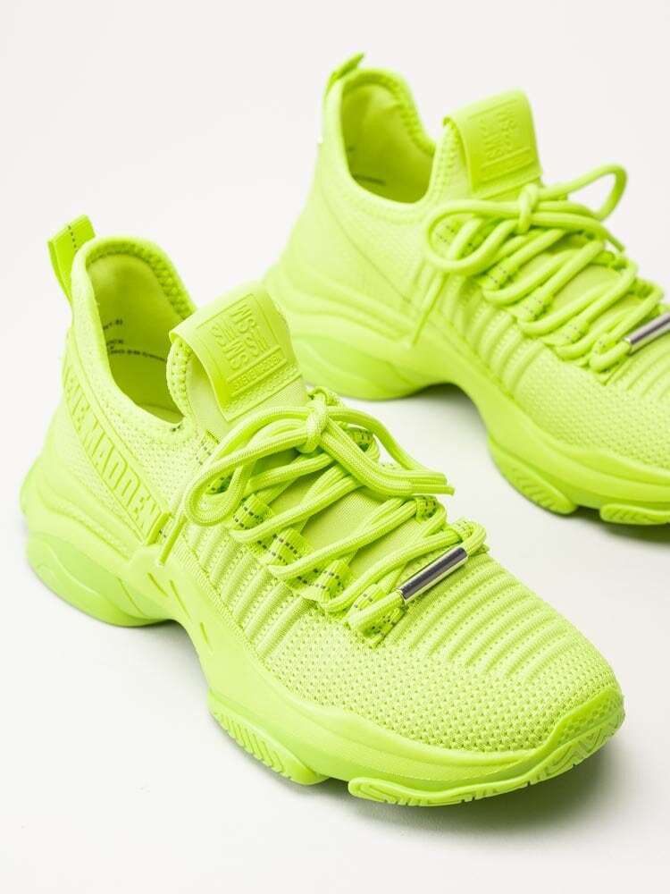 Steve Madden - Mac-E - Neongröna chunky sneakers i textil