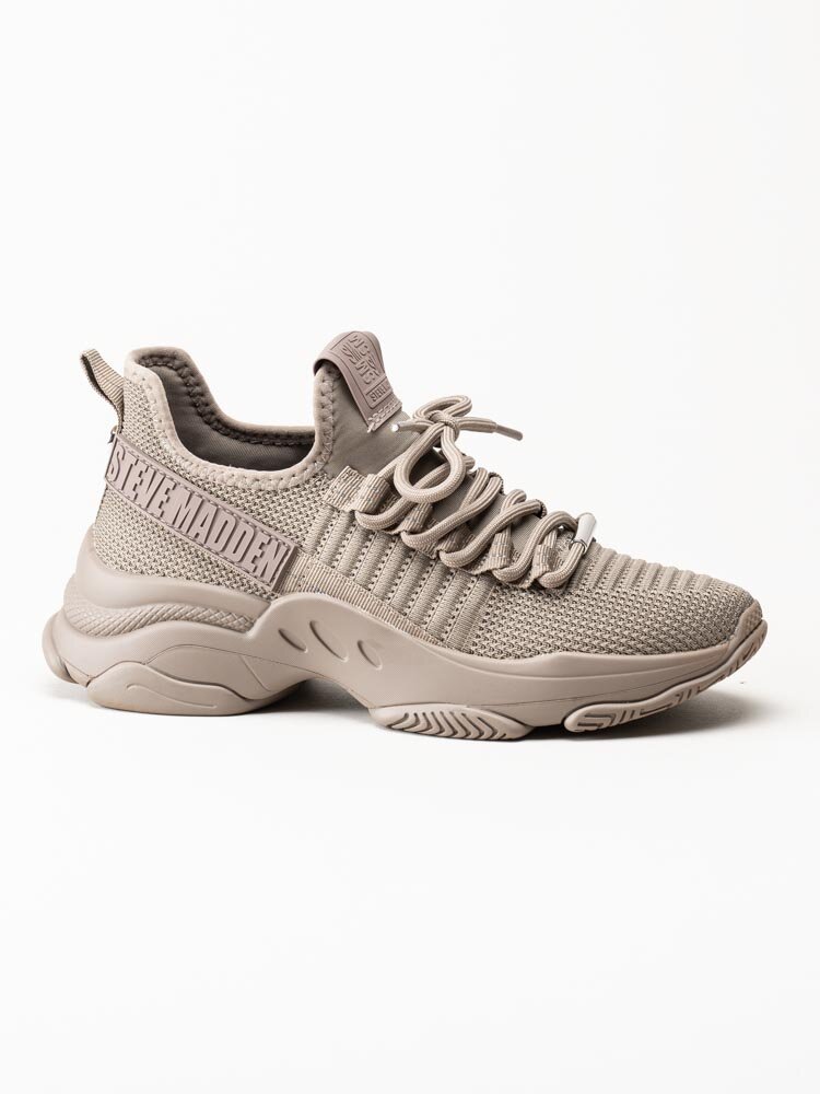 Steve Madden - Mac-E - Mörkbeige chunky sneakers i textil