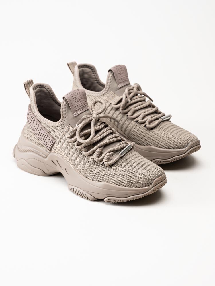 Steve Madden - Mac-E - Mörkbeige chunky sneakers i textil