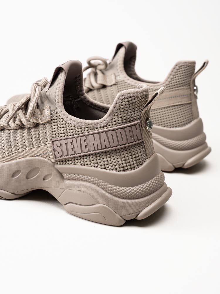 Steve Madden - Mac-E - Mörkbeige chunky sneakers i textil