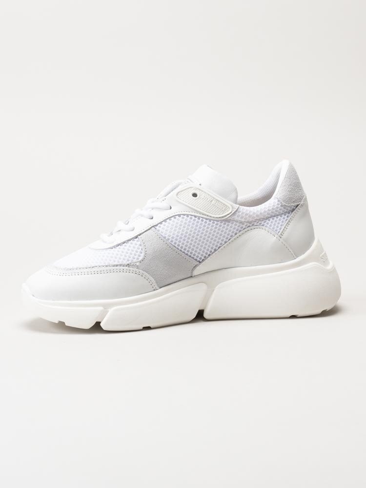 Steve Madden - Many - Vita platåsneakers i skinn