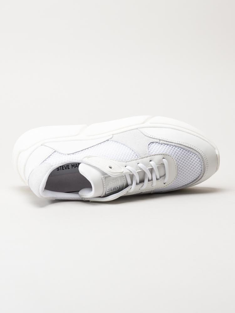 Steve Madden - Many - Vita platåsneakers i skinn