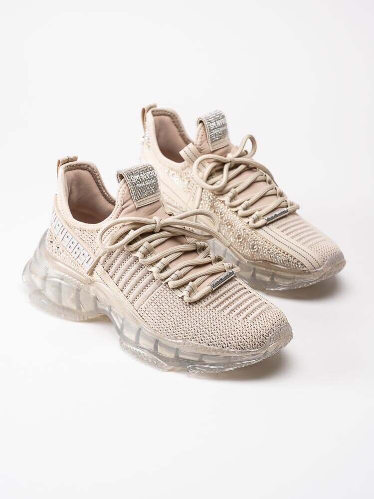 Steve Madden - Maxilla-R - Beige chunky sneakers med strass