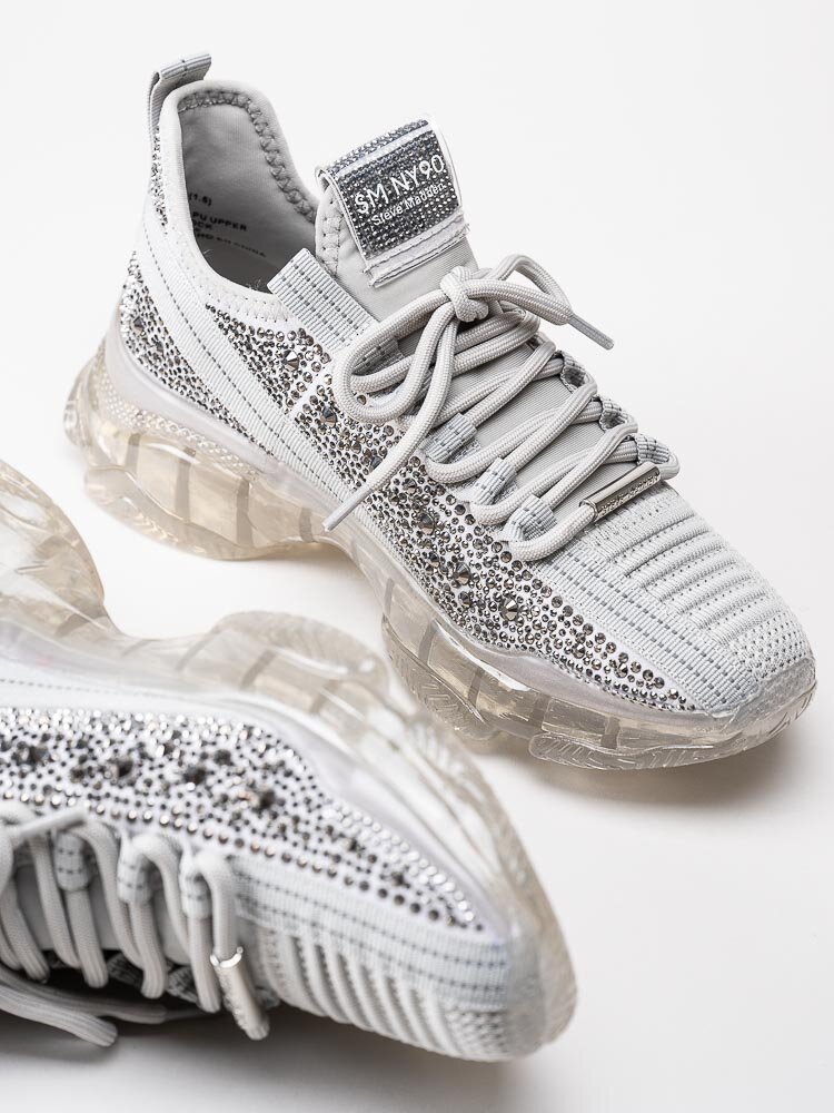 Steve Madden - Maxilla-R - Grå chunky sneakers med strass