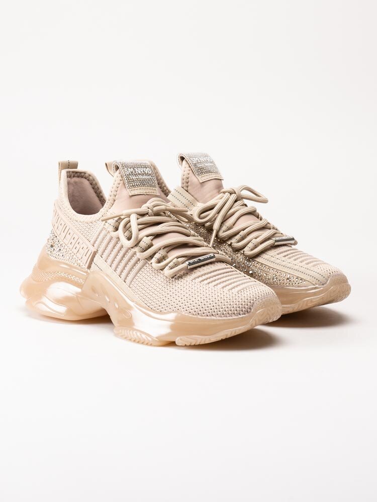 Steve Madden - Maxilla-R - Beige chunky sneakers med strass