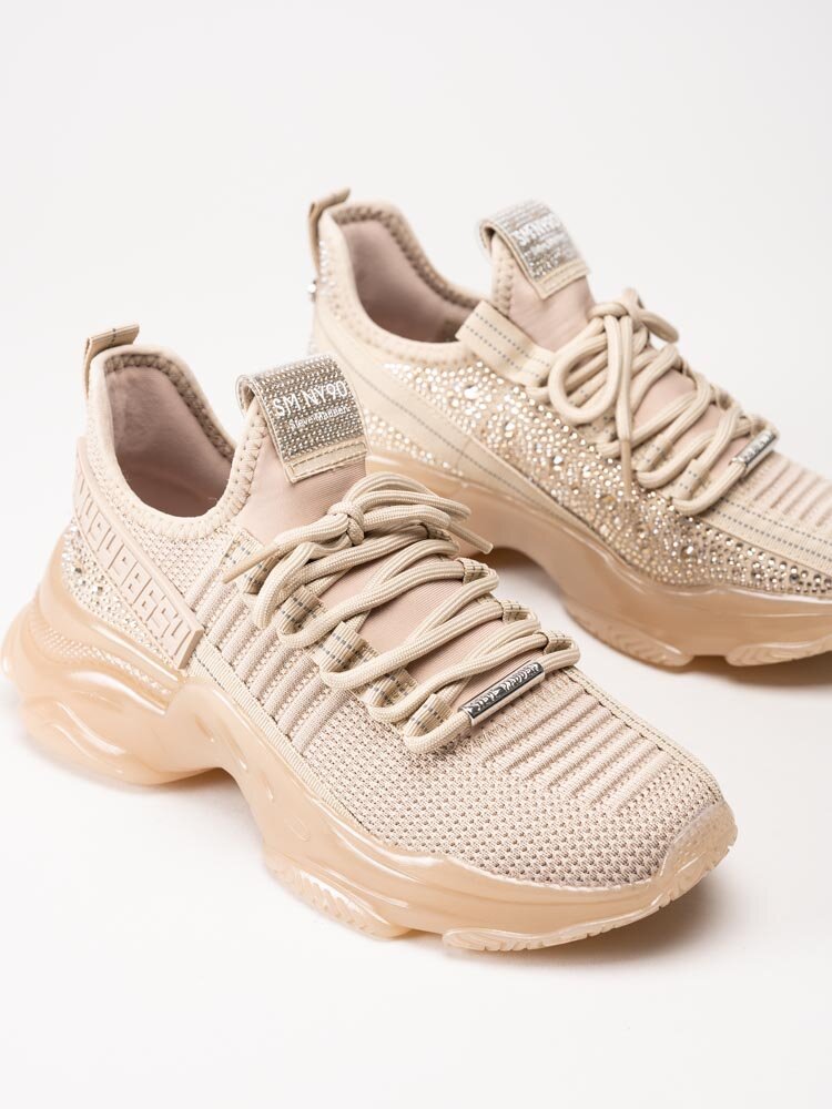 Steve Madden - Maxilla-R - Beige chunky sneakers med strass