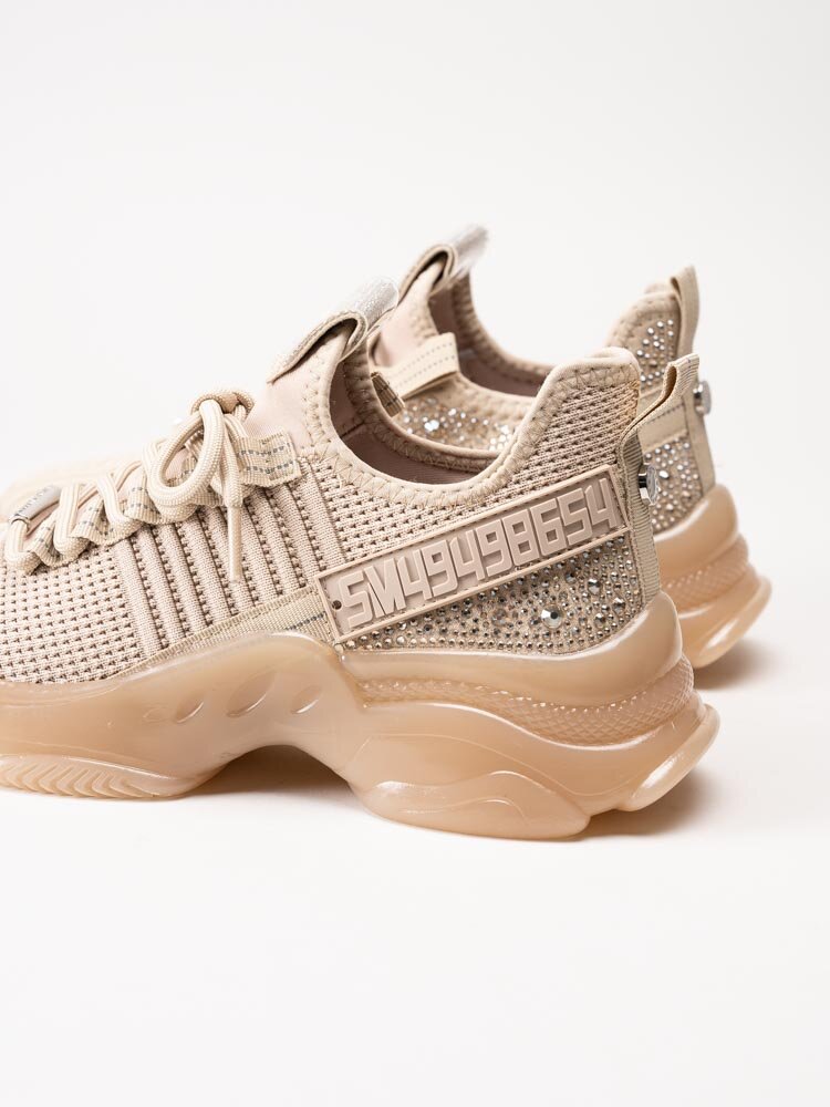 Steve Madden - Maxilla-R - Beige chunky sneakers med strass