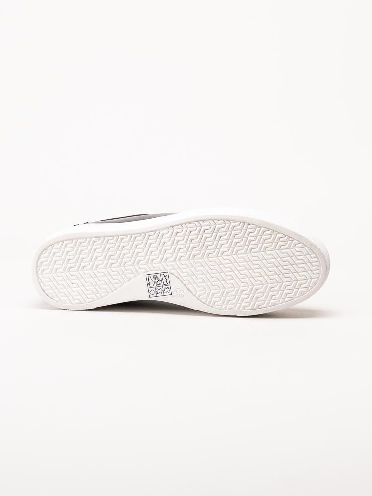 Copenhagen Shoes - Give It Up - Svart vita sneakers i skinn med guldmetallic detalj