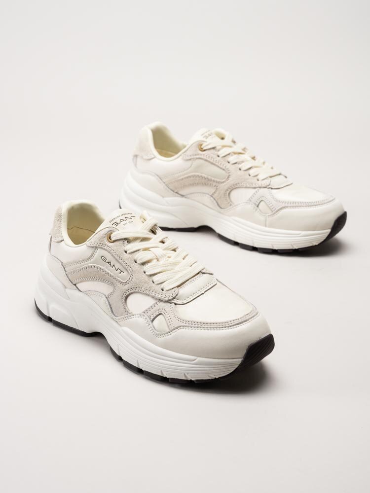 Gant Footwear - Neuwill - Vita chunky sneakers i mocka