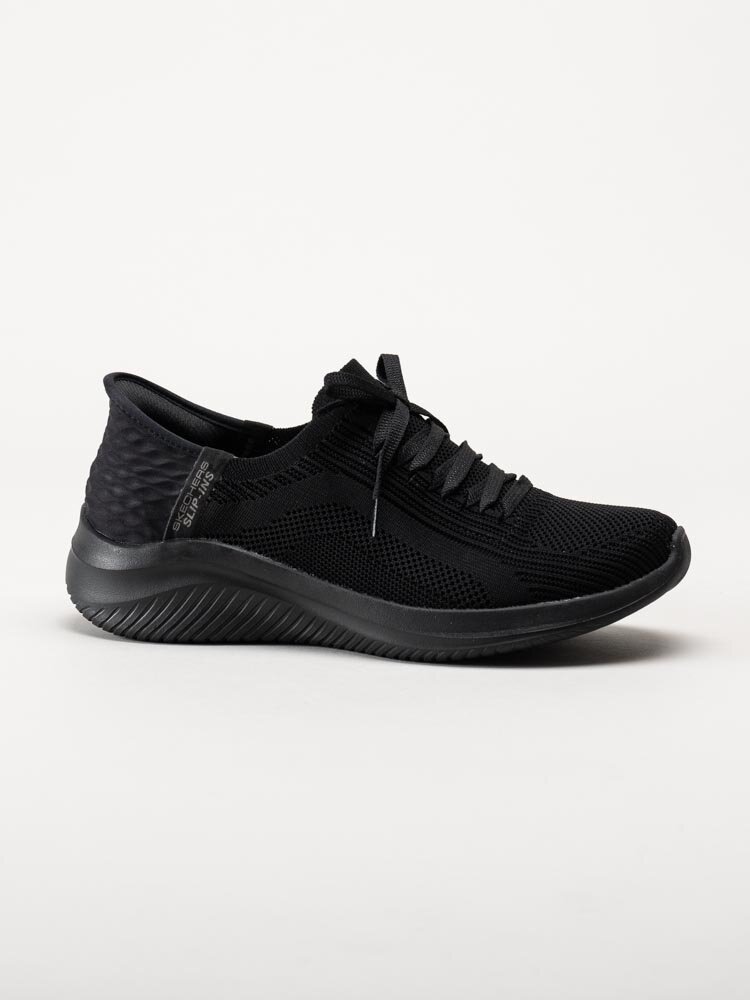 Skechers - Ultra Flex 3.0 - Svarta slip on sneakers i textil