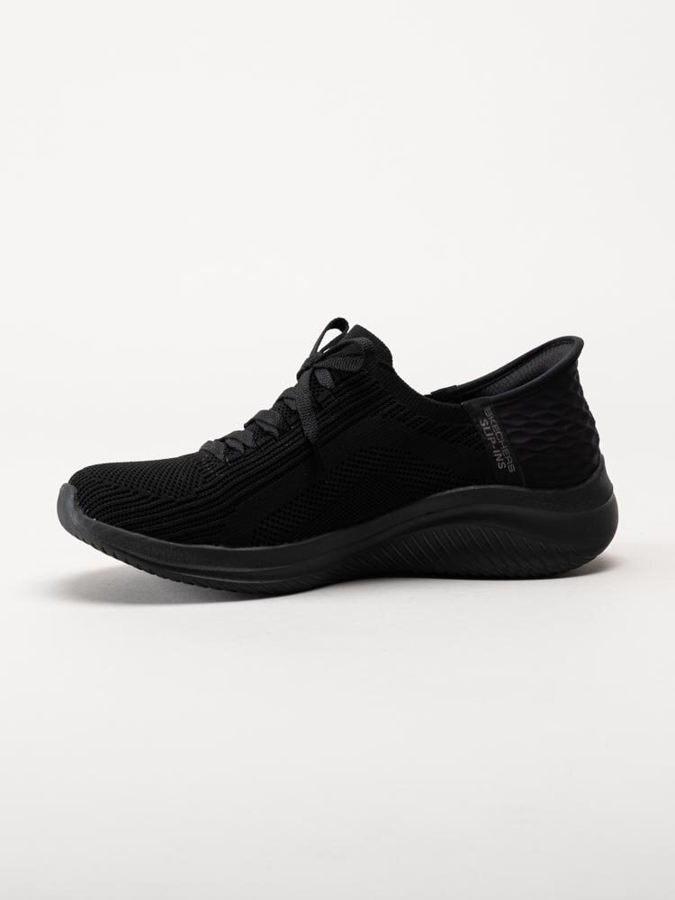Skechers - Ultra Flex 3.0 - Svarta slip on sneakers i textil