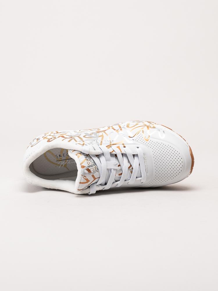 Skechers - X JGoldcrown Uno - Vita sneakers i skinnimitation