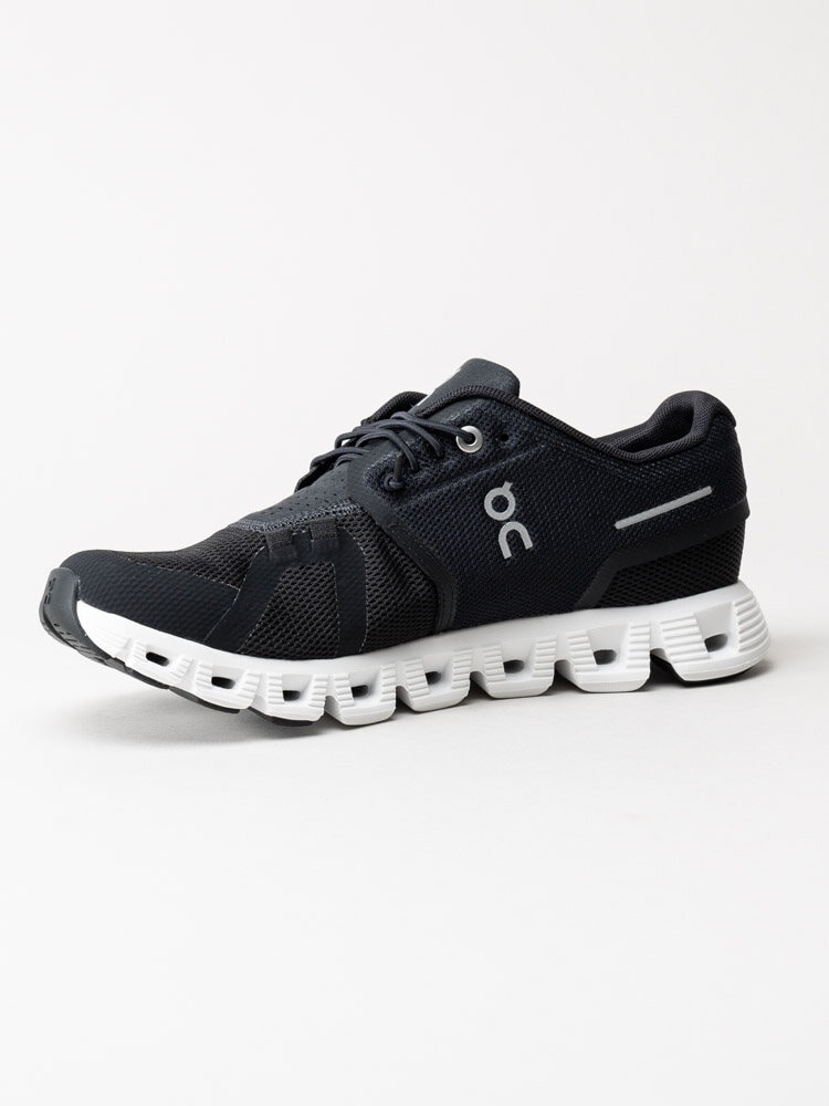On - Cloud 5 - Svarta sportiga sneakers i textil
