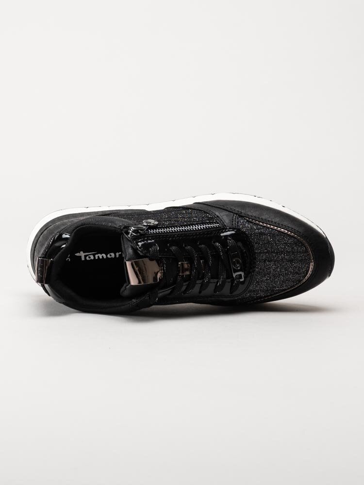 Tamaris - Svarta sneakers i syntet