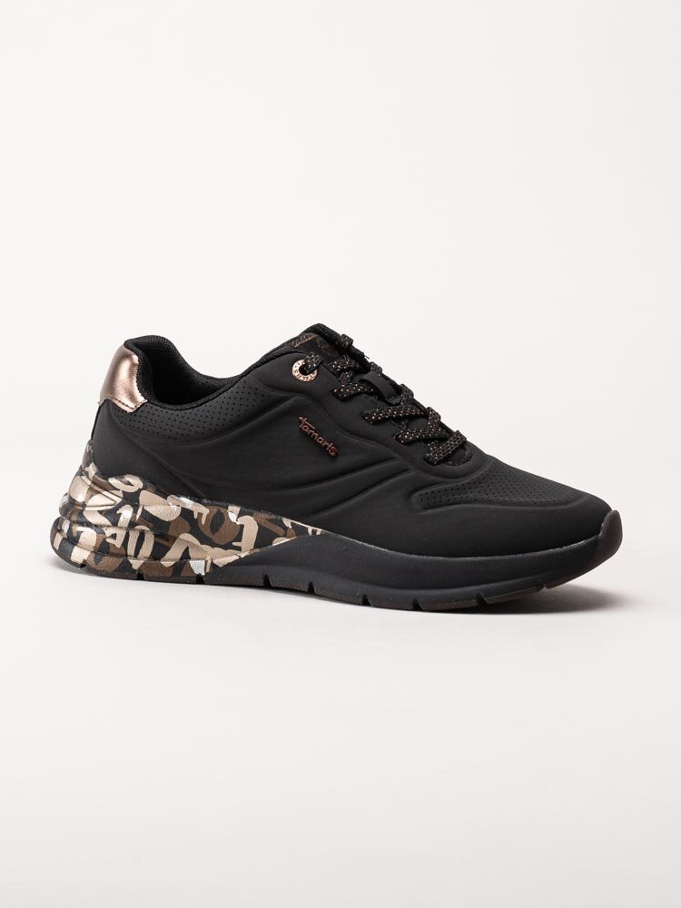 Tamaris - Svarta sneakers i syntet