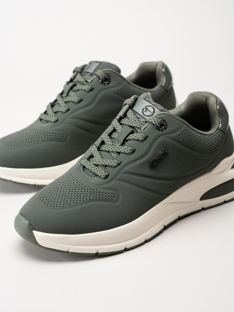 Tamaris - Gröna sneakers i syntet