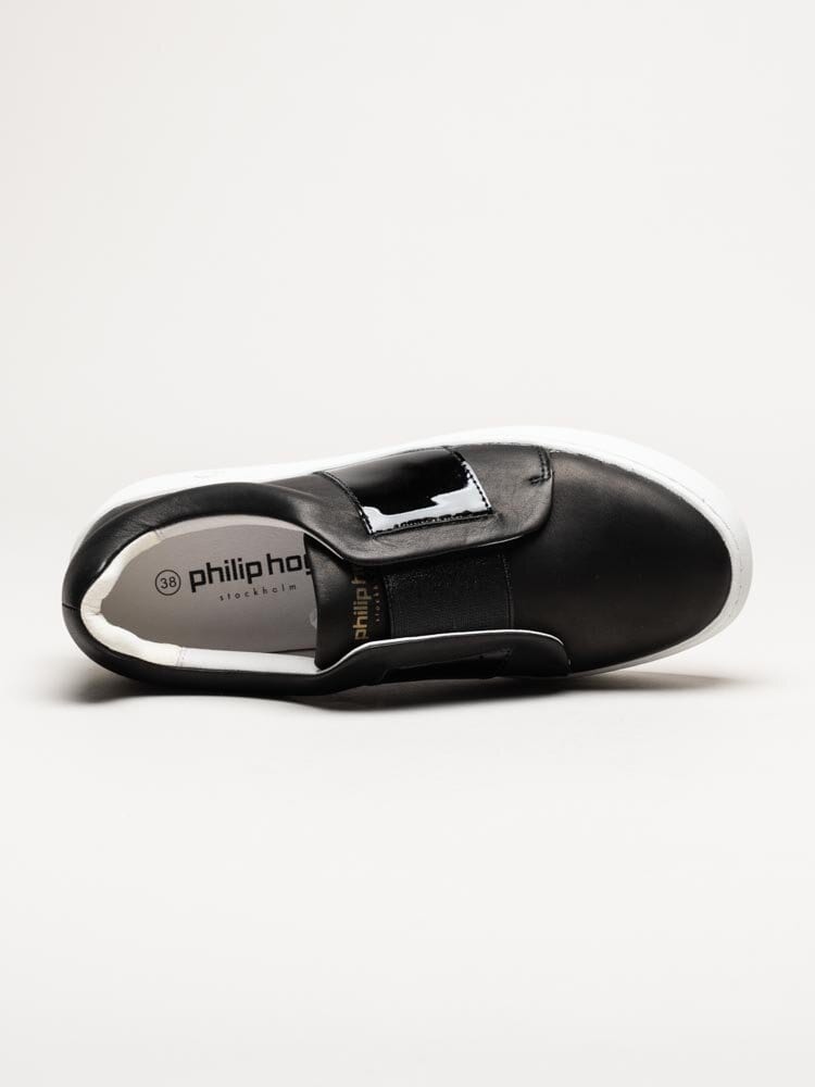 Philip Hog - Elastic - Svarta sneakers i skinn