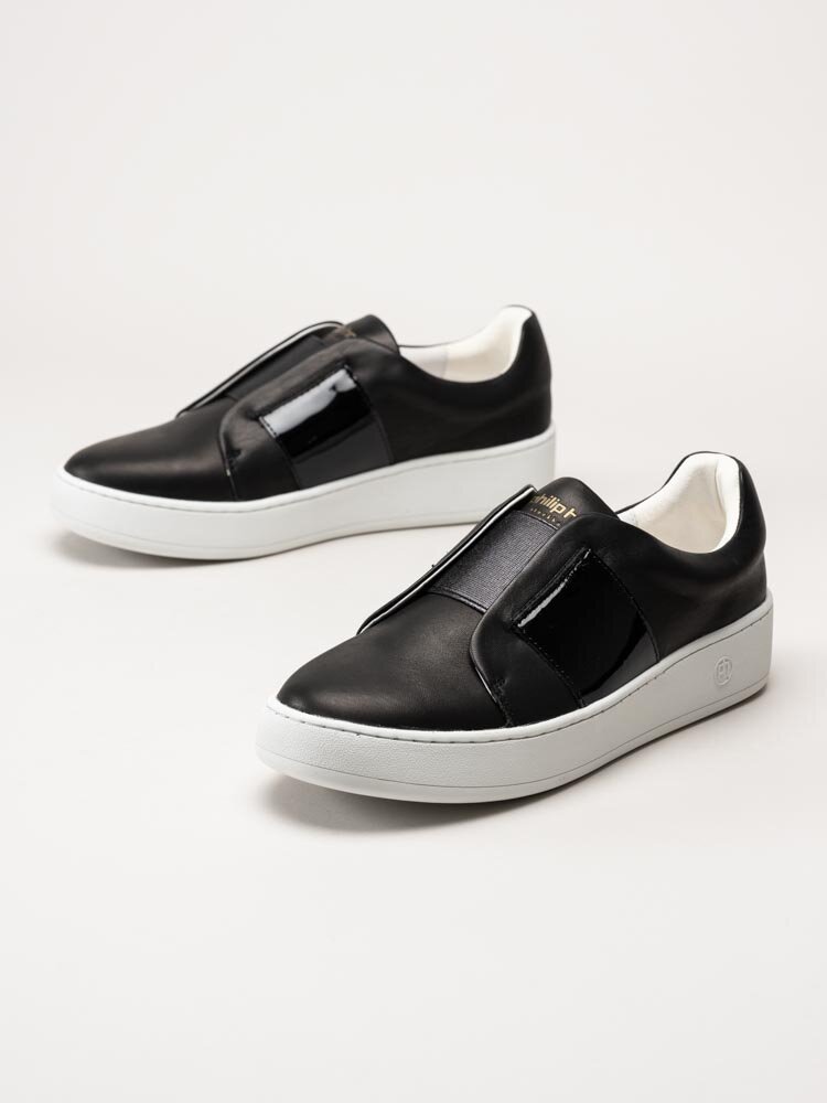 Philip Hog - Elastic - Svarta sneakers i skinn