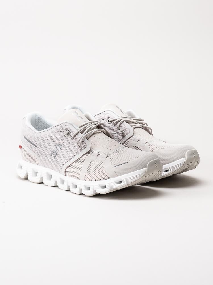 On - Cloud 5 - Off white sportiga sneakers i textil