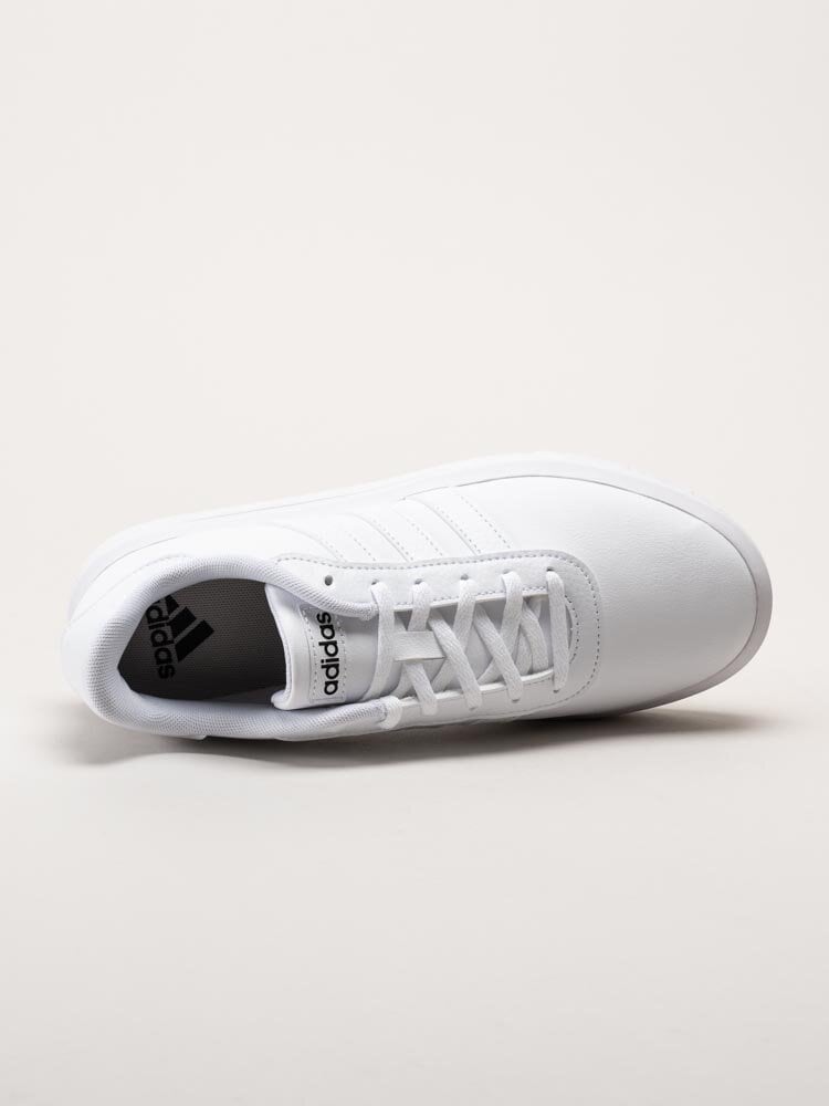Adidas - Court Platform - Vita sneakers i skinnimitation