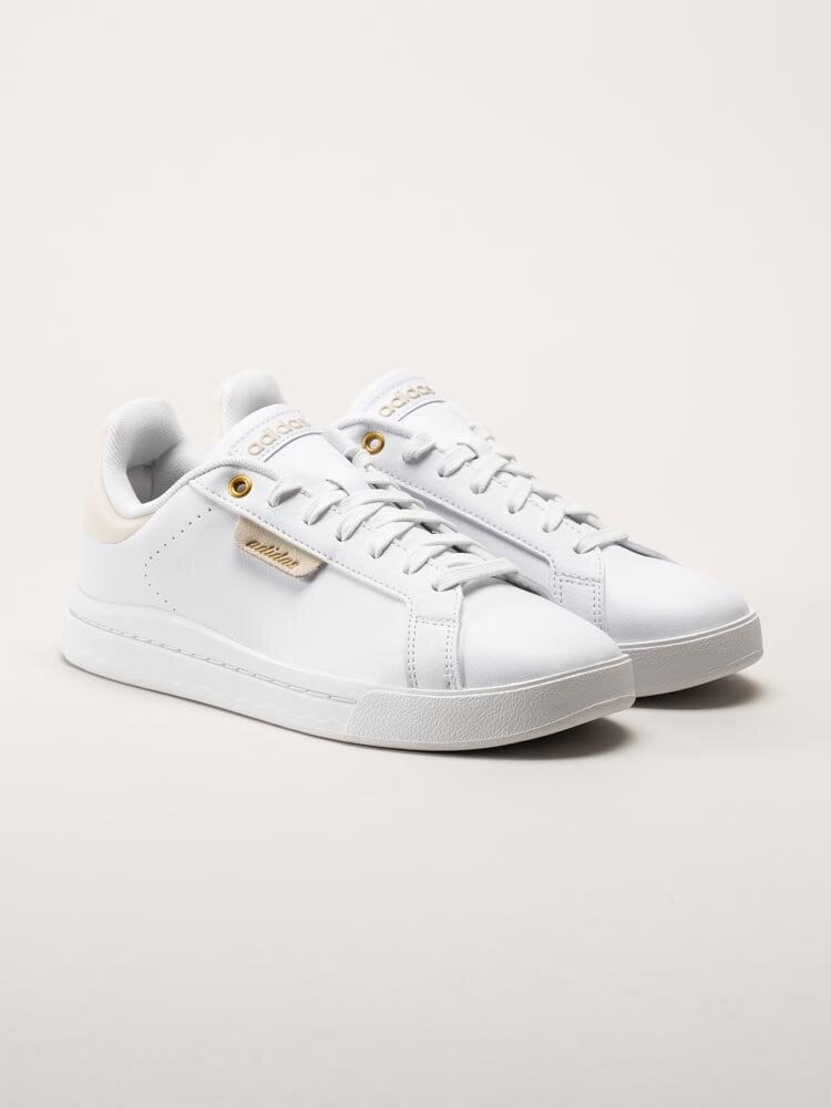 Adidas - Court Silk - Vita sneakers i skinnimitation