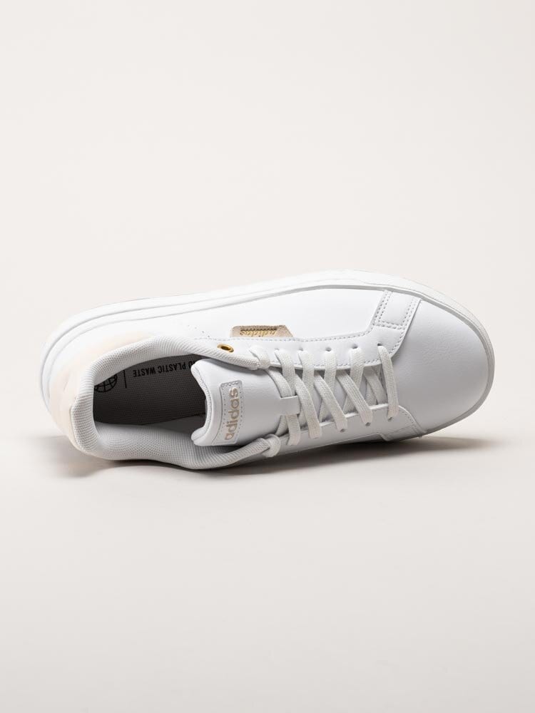 Adidas - Court Silk - Vita sneakers i skinnimitation