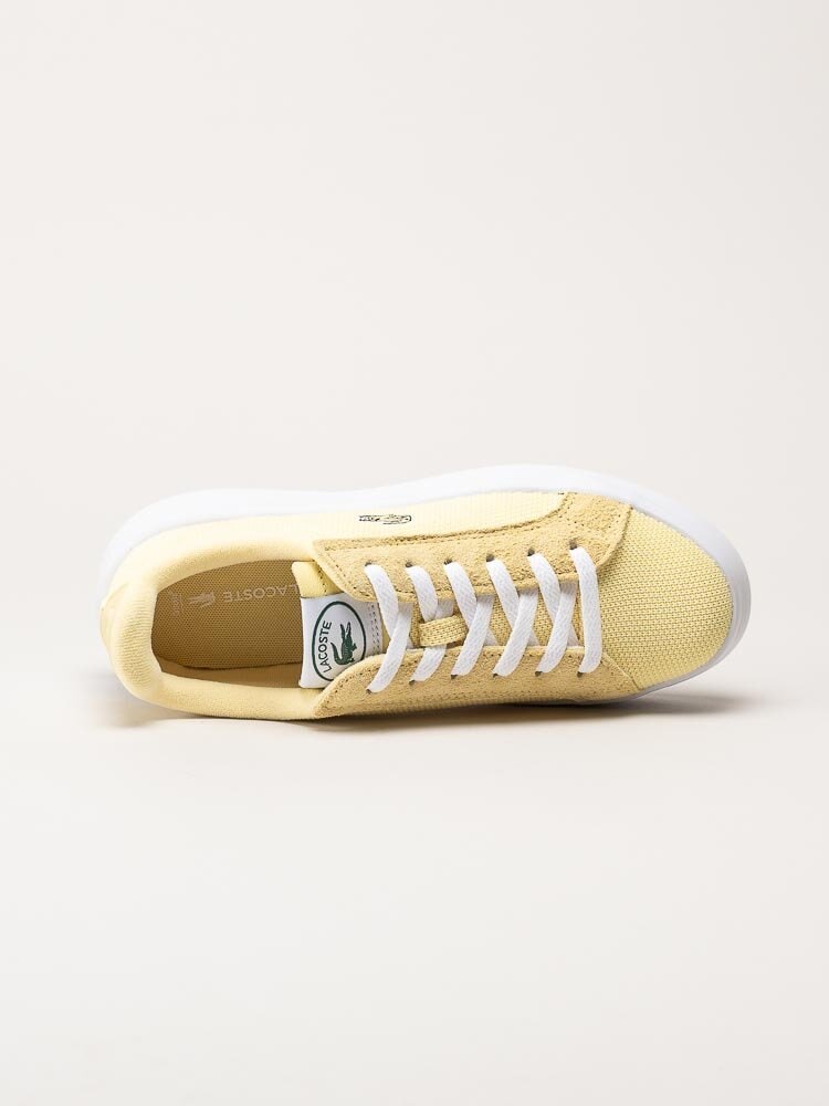 Lacoste - Gula platåsneakers i textil