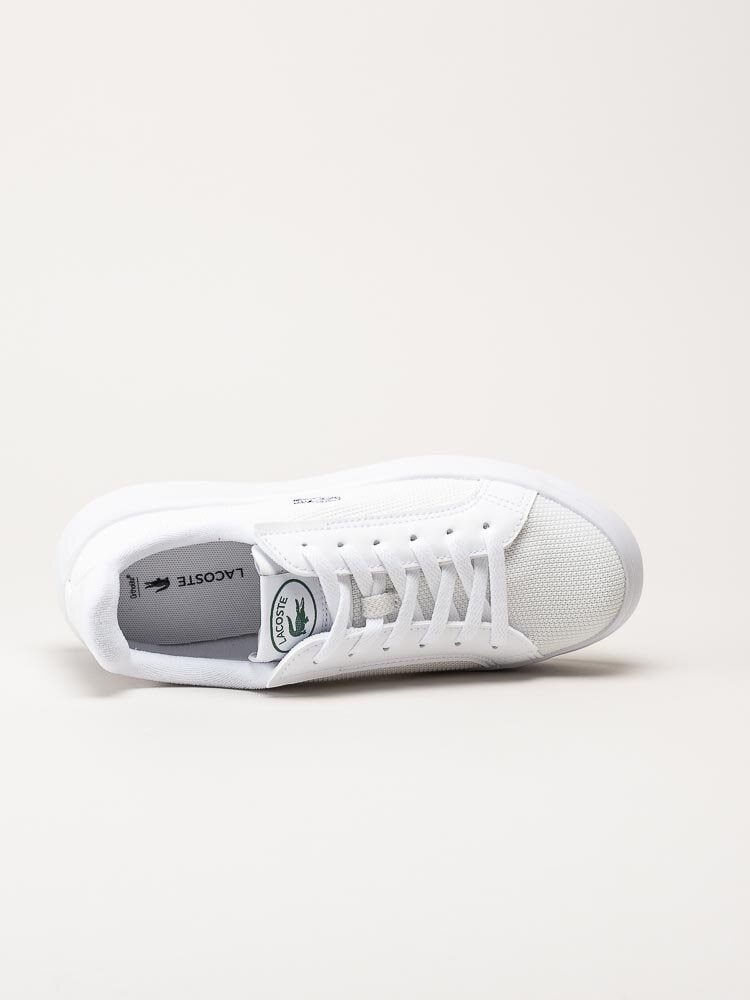 Lacoste - Vita platåsneakers i textil