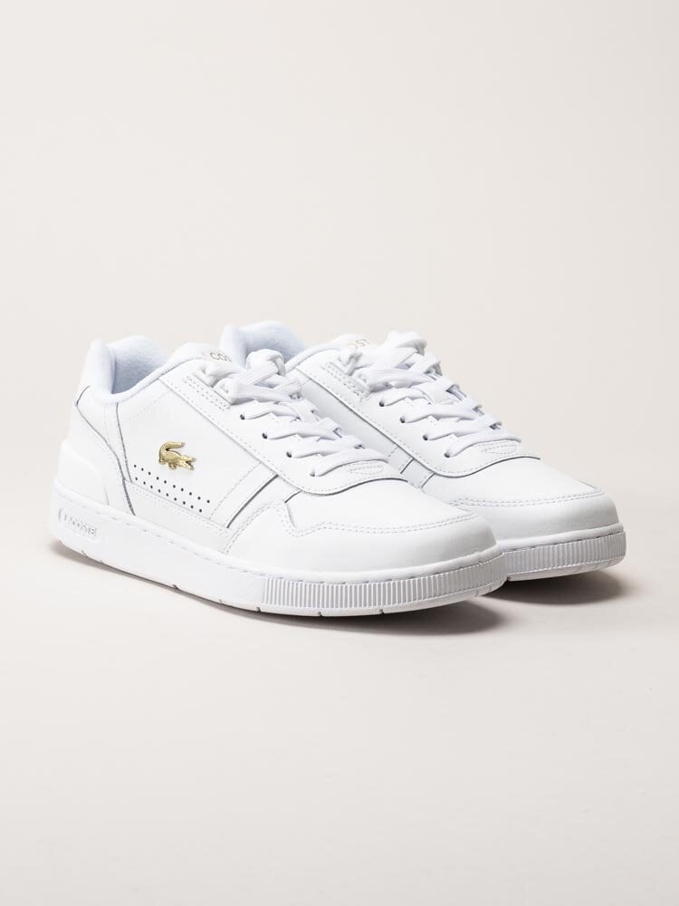 Lacoste - Vita klassiska sneakers i skinn