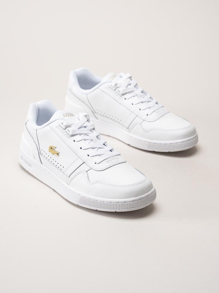 Lacoste - Vita klassiska sneakers i skinn