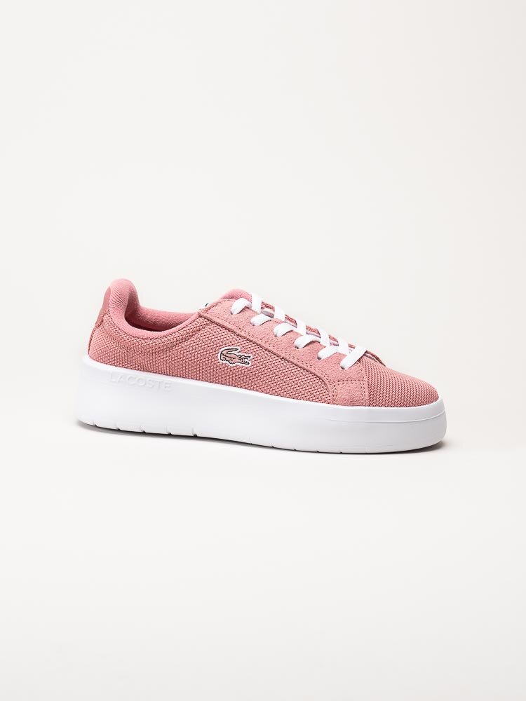 Lacoste - Rosa platåsneakers i textil