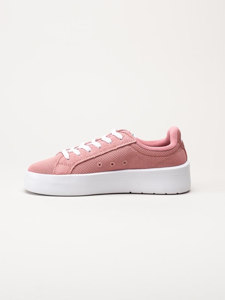 Lacoste - Rosa platåsneakers i textil