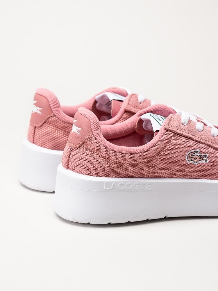 Lacoste - Rosa platåsneakers i textil