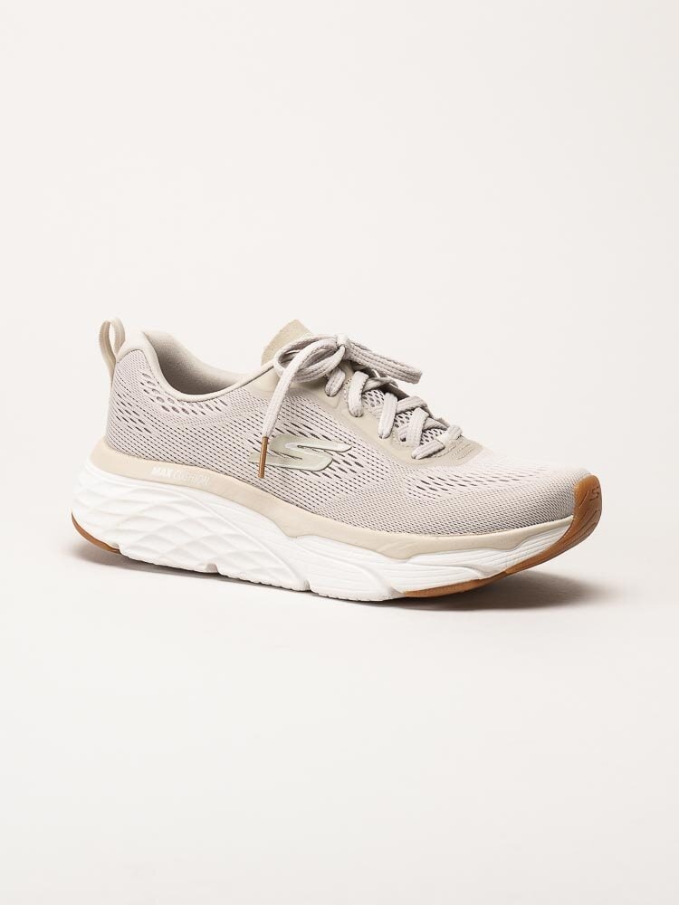 Skechers - Max Cushioning Elite - Beige sportskor i textil