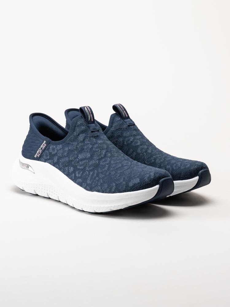 Skechers - Arch Fit 2.0 Slip Ins - Blå slip-ins sneakers i textil