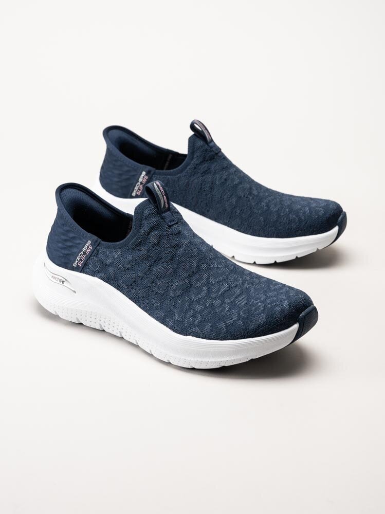 Skechers - Arch Fit 2.0 Slip Ins - Blå slip-ins sneakers i textil