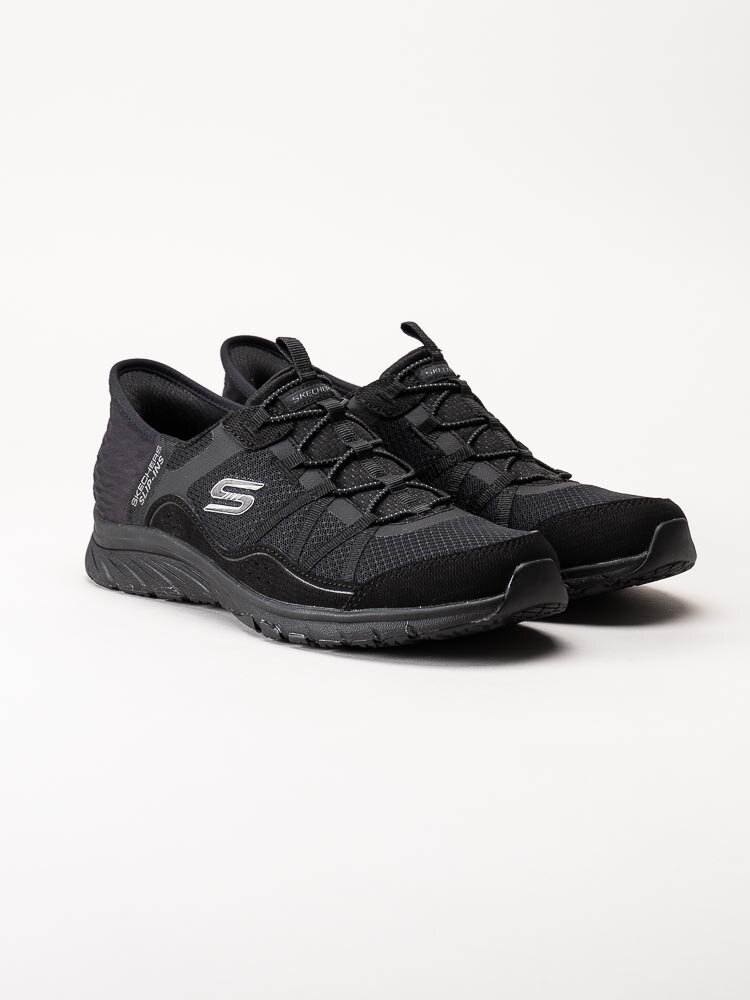 Skechers - Womens Gratis Sport - Svarta slip-ins sportskor i textil