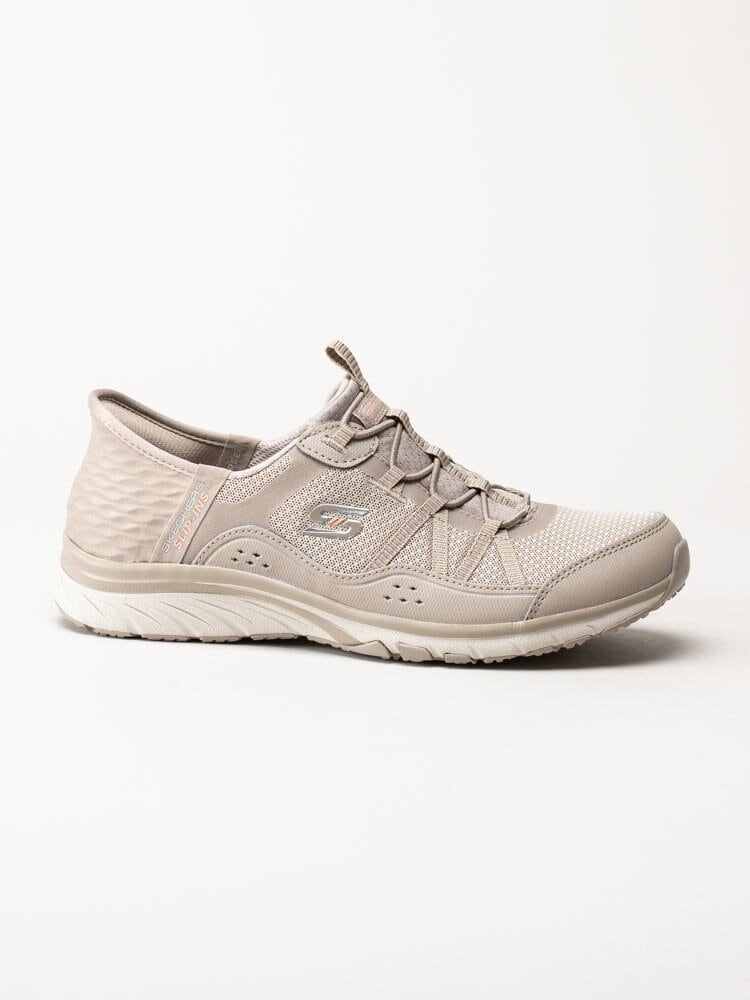 Skechers - Womens Gratis Sport - Beige slip-ins sportskor i textil