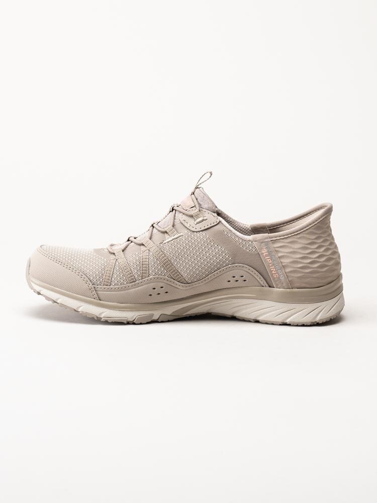 Skechers - Womens Gratis Sport - Beige slip-ins sportskor i textil