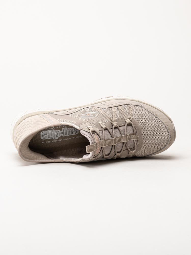 Skechers - Womens Gratis Sport - Beige slip-ins sportskor i textil