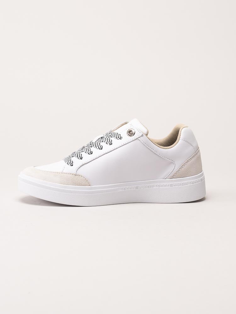 Tommy Hilfiger - TH Seasonal Court Sneaker - Vita sneakers i skinn